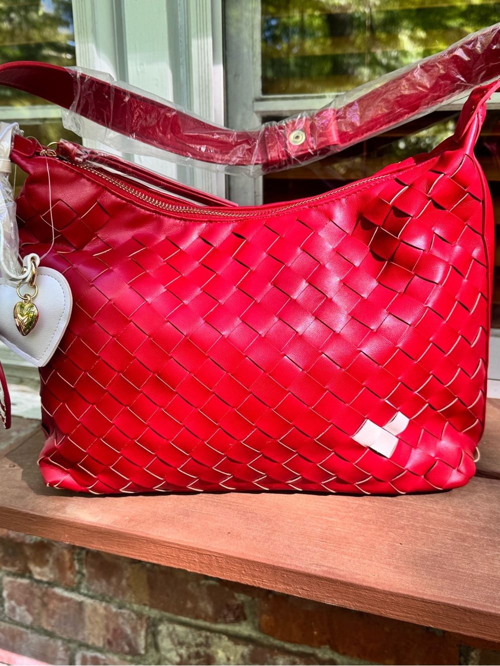 Red Hand‑Woven Tote Bag — Limited Valentine’s Release — SOLD OUT — NWT